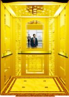 供应金黄镜面蚀刻电梯彩色装饰板