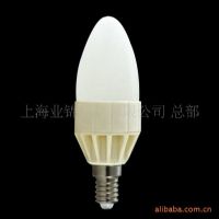 LED大功率4W陶瓷蜡烛灯 乳白灯罩高亮