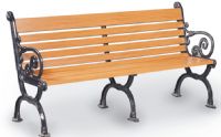 户外新型木纹金属装饰型材园林休闲椅三人1800mm