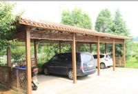 新型木纹金属装饰型材仿木铝合金停车棚系列